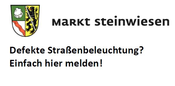 Meldung Straßenbeleuchtung